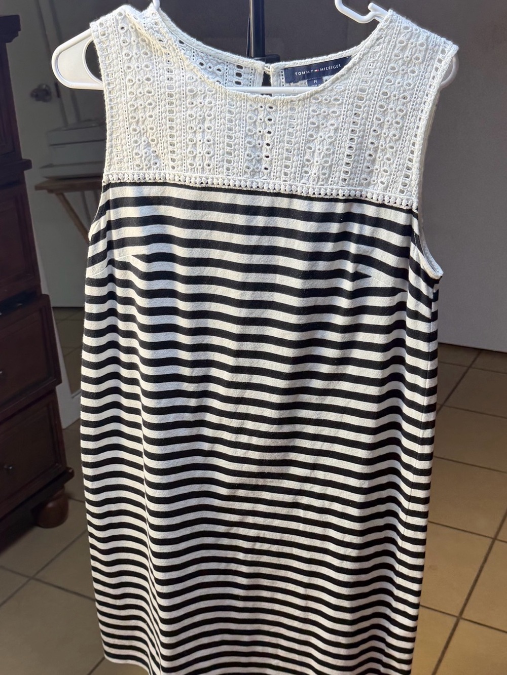 Tommy Hilfiger White Eyelet Crochet Tank
